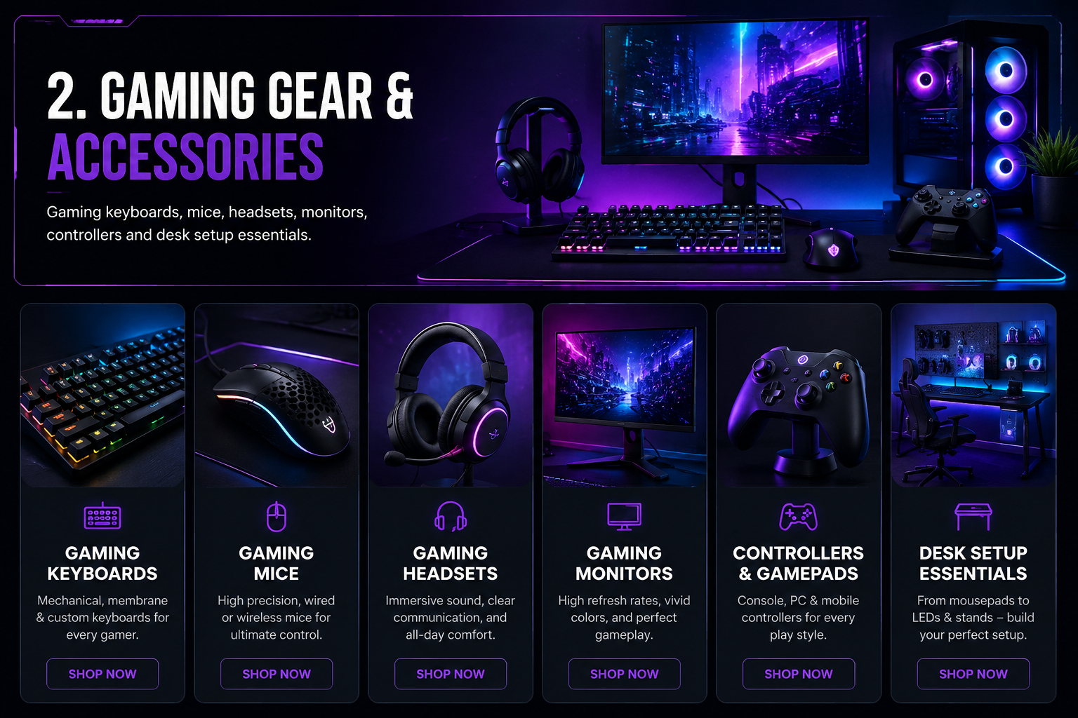 2. Gaming Gear Accessories
