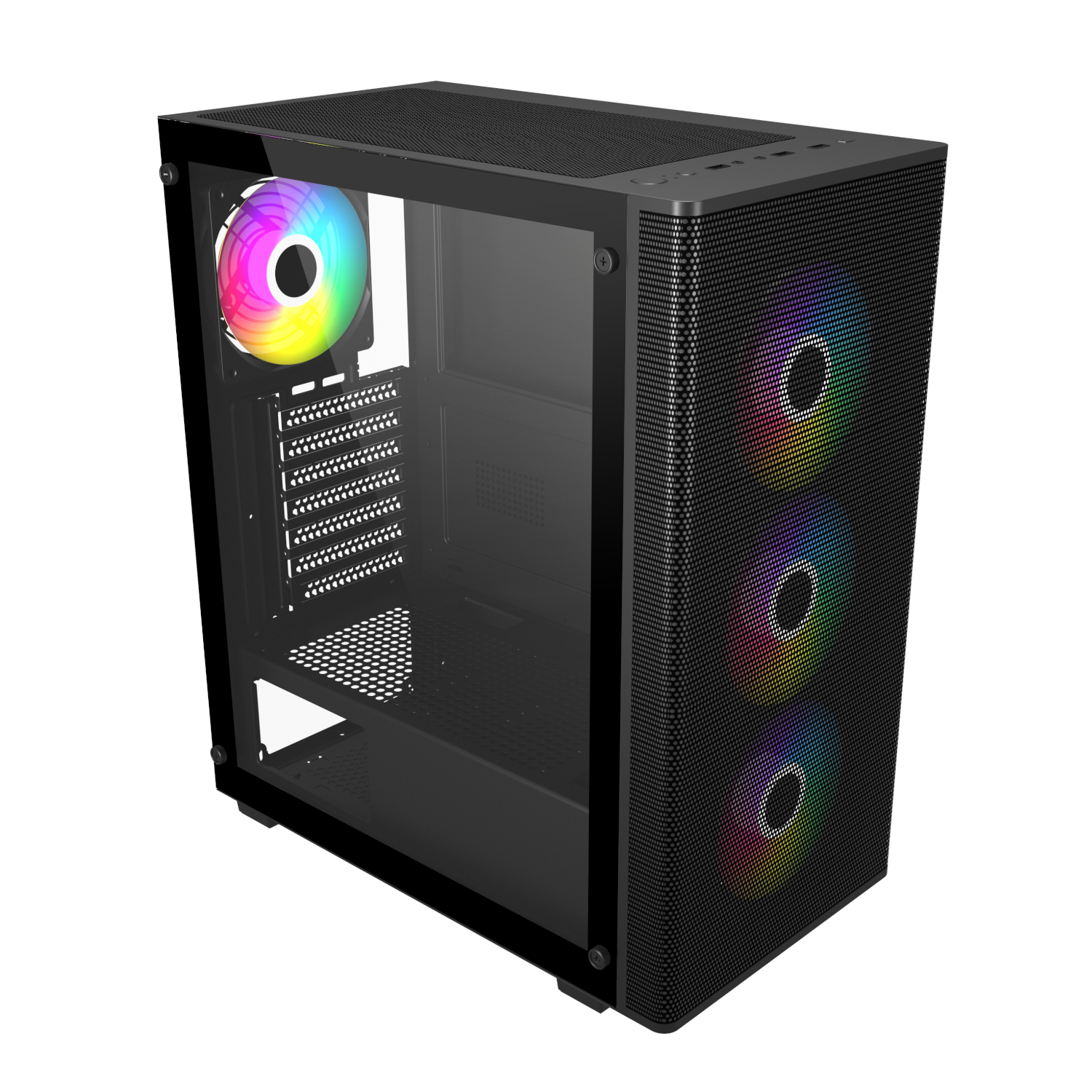 FSP M220 ATX Mid Tower Gaming Chassis - Black 4 FSP M220 ATX Mid Tower Gaming Chassis - Black - Image 4