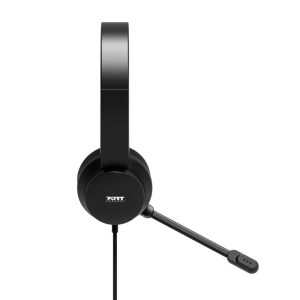 Port-Connect-USB-Headset-1.8m-Cable-with-Mic-and-PaddedSoft-Cushions-Black-2