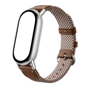 Xiaomi-Smart-Band-10-Knitted-Silk-Strap-Feather-Brown-1