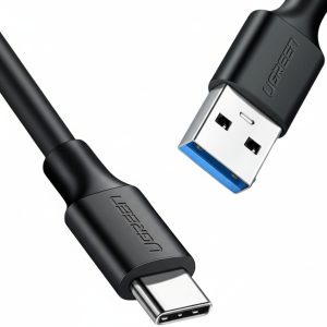 UGREEN Type-C to USB-A 3.0 Cable 1.5m – Fast Charging 3A, 5Gbps Sync – Black
