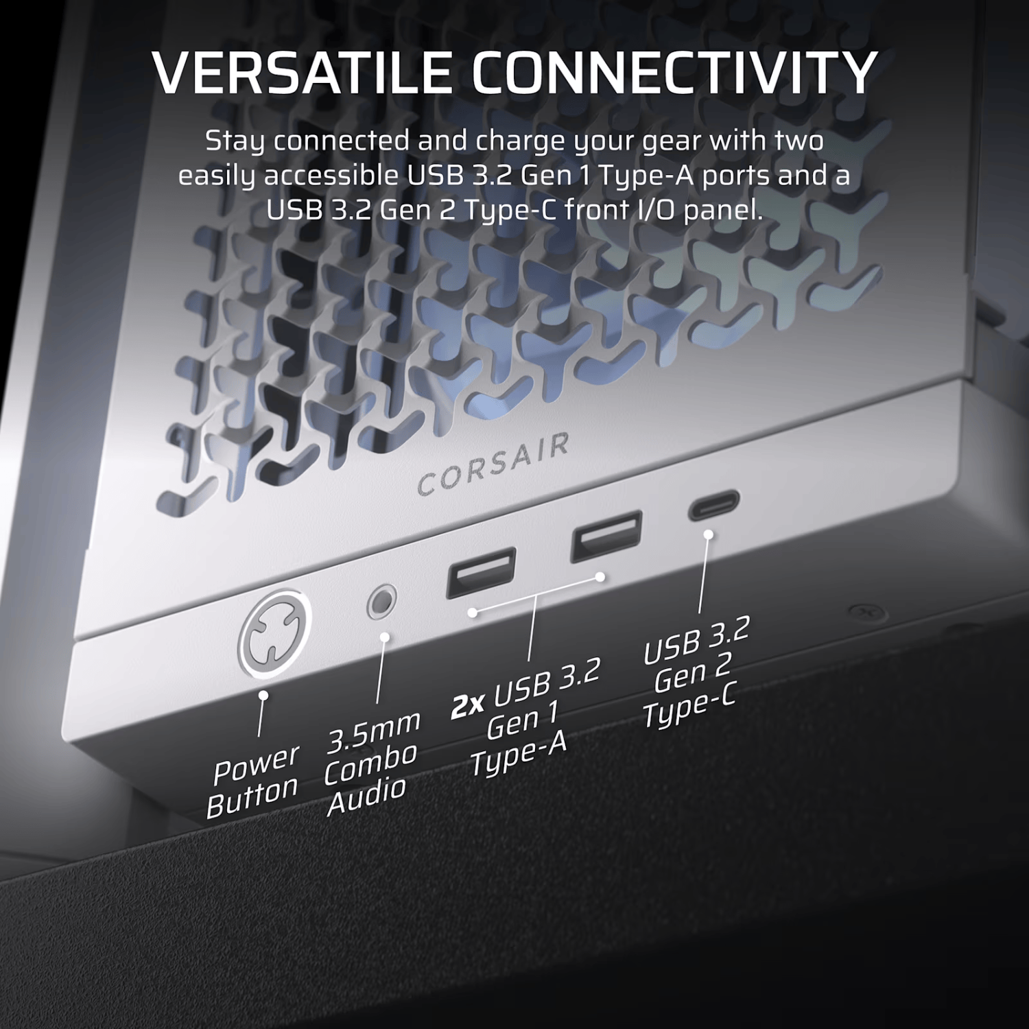 Corsair FRAME 4000D RS ARGB Modular Mid-Tower PC Case - White