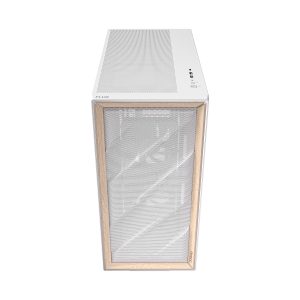 Antec FLUX Mid-Tower E-ATX Gaming Chassis Wood Front Panel - White