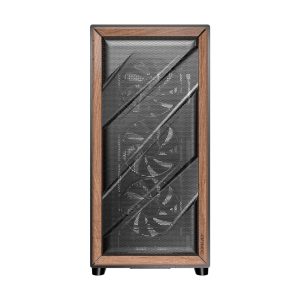 Antec FLUX ATX WOOD Mid Tower Gaming Chassis – Black