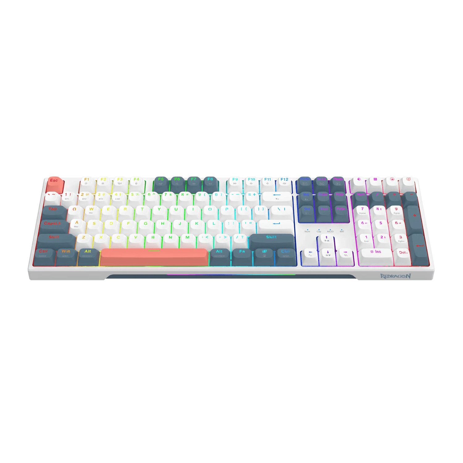 Redragon TRUNDLE RGB Wireless Mechanical Keyboard - White